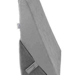Wedge pillow by Slumbar in upright position against a white background